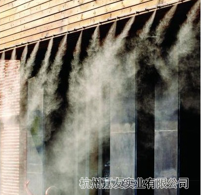 高壓微霧加濕器應用于景觀造霧
